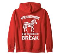 EDS Warrior Zebra Hypermobile Joints Awareness Zip Hoodie