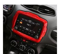 EDSARS ABS 5'' Screen Center Console GPS Navigation Panel Decoration Cover Frame for Jeep Renegade 2015-2017 Car Accessories,Red Style