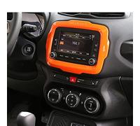 EDSARS ABS 5'' Screen Center Console GPS Navigation Panel Decoration Cover Frame for Jeep Renegade 2015-2017 Car Accessories,Orange Style