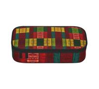 EdsfFehs African Style Patchwork 1 Print Pencil Case,Large Capacity Zipper Stationery Organizer