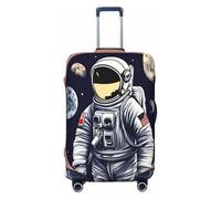 EdsfFehs Astronaut on The Moon 1 Print Luggage Cover,Fashion Suitcase Protector Washable Scratch Resistant