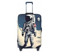 EdsfFehs Astronaut on The Moon Print Luggage Cover,Fashion Suitcase Protector Washable Scratch Resistant