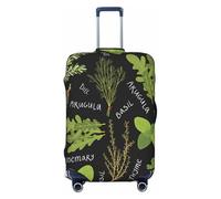 EdsfFehs Basil Thyme Dill & Rosemary Print Luggage Cover,Fashion Suitcase Protector Washable Scratch Resistant