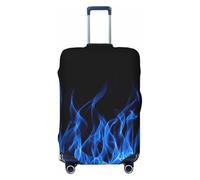 EdsfFehs Blue Flame Print Suitcase Cover,Washable Lightweight Fashion for Easy Identification