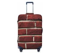 EdsfFehs Brick Red Stone Print Luggage Cover,Fashion Suitcase Protector Washable Scratch Resistant
