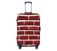 EdsfFehs Brick Red Stone Print Luggage Cover,Fashion Suitcase Protector Washable Scratch Resistant