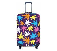 EdsfFehs Bright Colorful Weed Pattern Print Suitcase Cover,Washable Lightweight Fashion for Easy Identification