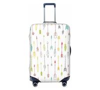 EdsfFehs Colorful Hand Drawn Art with Boho Style Arrows Print Luggage Cover,Fashion Suitcase Protector Washable Scratch Resistant