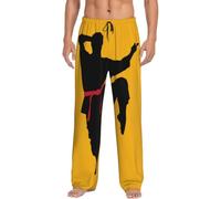 EdsfFehs Comfortable Men'S Lounge Karate Men Print Pajama Pants With Drawstring And Pockets