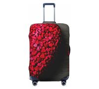 EdsfFehs Falling Red Hearts Print Luggage Cover,Fashion Suitcase Protector Washable Scratch Resistant