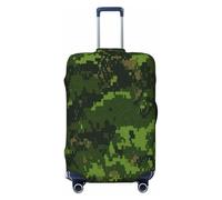 EdsfFehs Green Army Digital Camouflage Print Luggage Cover,Fashion Suitcase Protector Washable Scratch Resistant