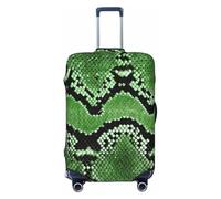 EdsfFehs Green Snakeskin Print Luggage Cover,Fashion Suitcase Protector Washable Scratch Resistant