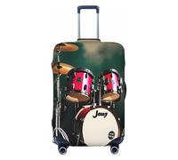 EdsfFehs Jazz Drum Print Luggage Cover,Fashion Suitcase Protector Washable Scratch Resistant