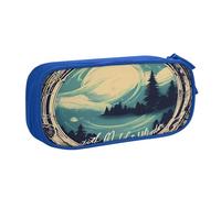 EdsfFehs Large Capacity Not All Who Wander are Lost 1 Print Double Layer Zipper Pencil Case,Multi Compartment Portable