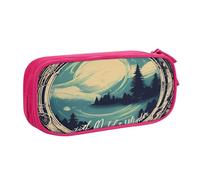 EdsfFehs Large Capacity Not All Who Wander are Lost 1 Print Double Layer Zipper Pencil Case,Multi Compartment Portable
