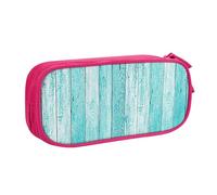 EdsfFehs Large Capacity Wooden Planks Texture Wallpaper Print Double Layer Zipper Pencil Case,Multi Compartment Portable
