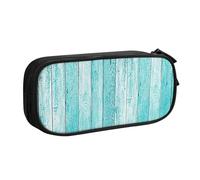 EdsfFehs Large Capacity Wooden Planks Texture Wallpaper Print Double Layer Zipper Pencil Case,Multi Compartment Portable