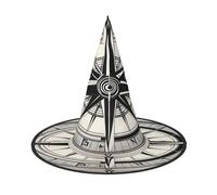 EdsfFehs Law Of The Compass Navigation 1 Print Halloween Hat,Pointed Funny Wide Brim Wizard Headwear,Foldable Festival Supplies