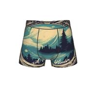 EdsfFehs Men'S Not All Who Wander Are Lost 1 Print Boxer Briefs,Soft,Breathable Underwear,Comfortable Elastic Waistband Black