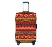 EdsfFehs Mexican Folk Art Boho Print Suitcase Cover,Washable Lightweight Fashion for Easy Identification