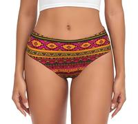 EdsfFehs Mexican Folk Art Boho Print Women'S Briefs,Comfortable,Breathable,Lightweight Sports And Everyday Black