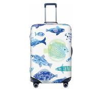 EdsfFehs Ocean Life Print Luggage Cover,Fashion Suitcase Protector Washable Scratch Resistant