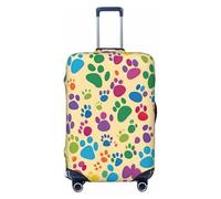 EdsfFehs Paw Prints Art Print Luggage Cover,Fashion Suitcase Protector Washable Scratch Resistant