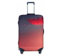 EdsfFehs Red Sky at Night Starry Print Luggage Cover,Fashion Suitcase Protector Washable Scratch Resistant