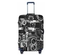 EdsfFehs Retro Cool Camera Collection Print Suitcase Cover,Washable Lightweight Fashion for Easy Identification