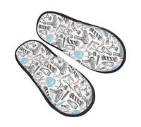 EdsfFehs Soft Barber Shop Monochrome Style Print Slippers,Warm Cozy Casual House Shoes For Men And Women