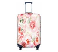 EdsfFehs Soft Color Pale Faded Mix of Roses Print Luggage Cover,Fashion Suitcase Protector Washable Scratch Resistant