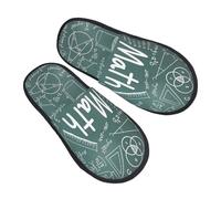 EdsfFehs Soft Formulas Shapes Theory Math Lesson Word Print Slippers,Warm Cozy Casual House Shoes For Men And Women