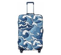 EdsfFehs Stormy Sea Print Suitcase Cover,Washable Lightweight Fashion for Easy Identification