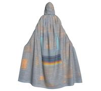 EdsfFehs Unisex Adult Programming Code Print Hooded Cloak,Full Length Cape,Carnival Cosplay Costumes Accessory