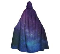 EdsfFehs Unisex Adult Universe With Stars Galaxy Interstellar Print Hooded Cloak,Full Length Cape,Carnival Cosplay Costumes Accessory