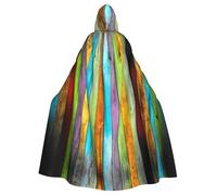 EdsfFehs Unisex Adult Vertical Planks In Carpentry Oak Timber Print Hooded Cloak,Full Length Cape,Carnival Cosplay Costumes Accessory