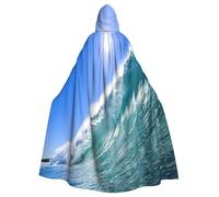 EdsfFehs Unisex Big Ocean Wave Hd Print Hooded Halloween Cloak,Cosplay Costume For Party,Carnival,Theme Events