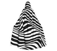 EdsfFehs Unisex Wave Stripe Print Hooded Halloween Cloak,Cosplay Costume For Party,Carnival,Theme Events