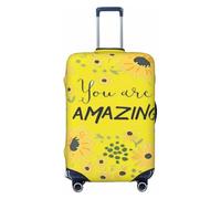 EdsfFehs Wild Daisy Flower Print Suitcase Cover,Washable Lightweight Fashion for Easy Identification