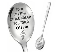 EDSG 1Pc Personalised Ice Cream Scoop, Stainless Steel Ice Cram Shovel for Ice Cream Lover, Personalised Funny Gifts for Grandad Dad Women Boyfriend Fathers Day Birthday Christmas (1PC-Design 3)