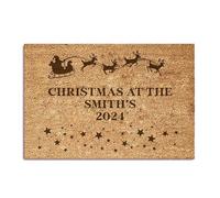 EDSG Christmas Door Mat for Outdoor Indoor Personalised Welcome Mat for Front Door Merry Christmas Doormat Mr and Mrs Gifts Doormat for Indoor Outdoor Christmas Holiday Entryway Decor (Design 4)