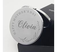 EDSG Compact Mirror Personalised Make Up Mirror Gifts for Women Round Hand Held Vanity Mirror For Her Mum Mummy Mothers Day Birthday Wedding Without Distortion Customized Gifts(Design 1)