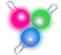 EDSG Dog Lights for Night Walking, Clip-On LED Dog Collar Light, Light Up Dog Collars Tag, 3 Flashing Modes Dog Collar Lights for Night Walking, Camping, Running, Climbing (Green+Pink+Blue, 3pcs)