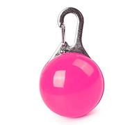 EDSG LED Dog Collar Light Light Up Dog Collars Clip-on LED Tag Light for Dog Collar Dog Tag Dog Gifts 3 Light Modes for Night Walking Camping Climbing (Pink, 1Pcs)