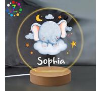 EDSG Personalised Baby Gifts Nursery Night Light for Girls Boys 7 Colours Night Lamp Christmas Christening Gifts for Girls Boys Toddler Granddaughters Nursery (Design 6)