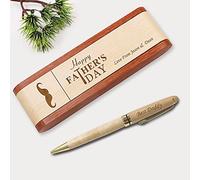 EDSG Personalised Ballpoint Pen Fathers Day Gift Idea for Men Women Him Husband Dad Grandad Grandchild Nanny Daughter Granddaughter Wife ECO-Friendly Wooden Engraved Pen Gadgets Gift