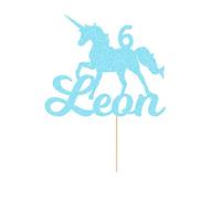 EDSG Personalised Cake Topper Birthday Cake Toppers Unicorn Cake Topper Cake Decor Custom Cake Topper for Girls Women with Any Name Age 1st 2nd 3rd 4th 5th 6th 7th 8th 10th 16th 18th(Baby Blue)