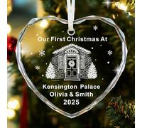 EDSG Personalised First Christmas in New Home 2025, New Home Christmas Bauble, Our First Homes Bauble, Custom Xmas Tree Decorations, Acrylic Family Xmas Ornament Gifts(Heart)