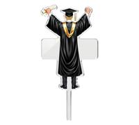 EDSG Personalised Graduation Cake Topper, Class of 2026 Acrylic Cake Decorations with Any Name, Custom Hair or Robe Color, 2026 Graduation Decorations Gifts for High School College Senior(Men)