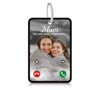 EDSG Personalised Memorial Keyring, Acrylic Keychain Memorial Gift, Custom Photo Name Keyring with Any Text, Bereavement Sympathy Gifts for Loss of Mom, Dad, Grandad, Grandma